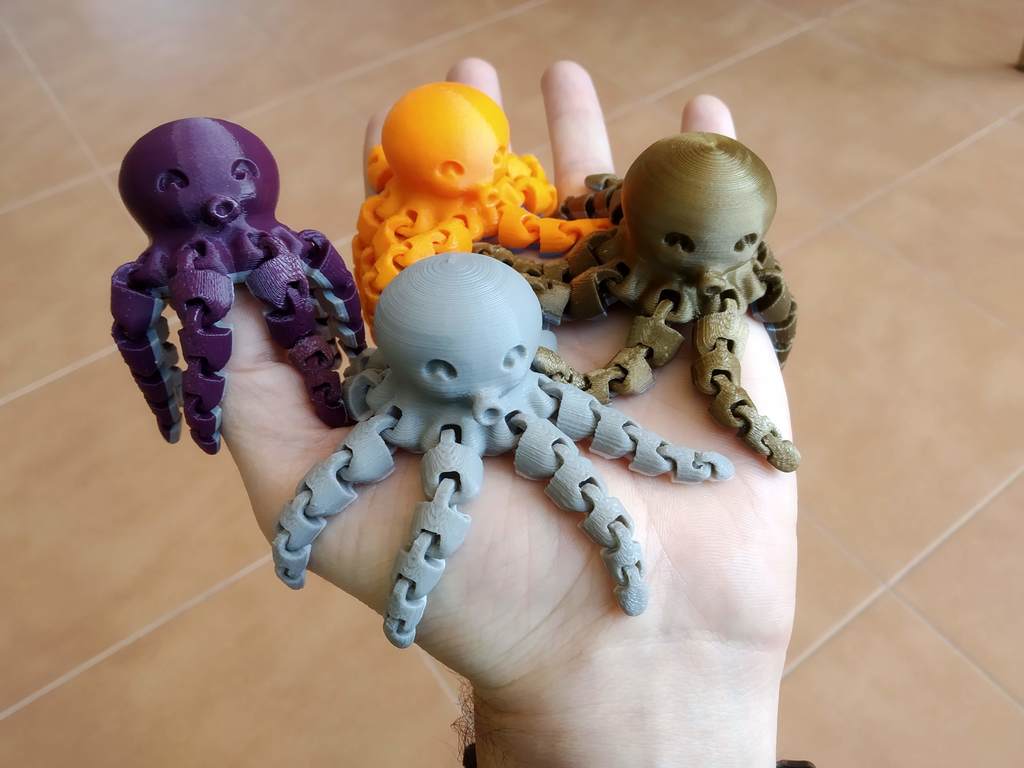 Mini Polvo Fofo Articulado impresso em 3D