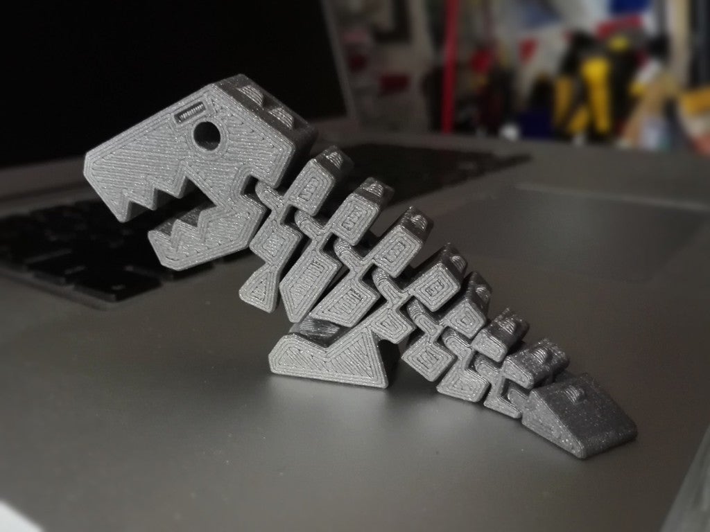 Dinossauro T-Rex Flexível Articulado impresso em 3D