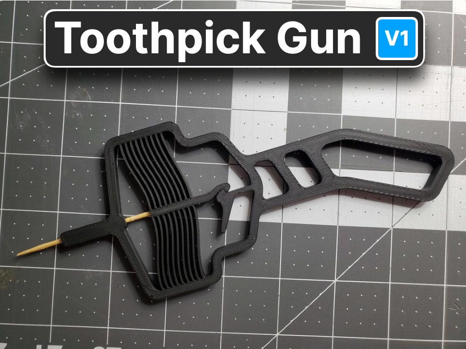 Lançador de Palito de Dente impresso em 3D