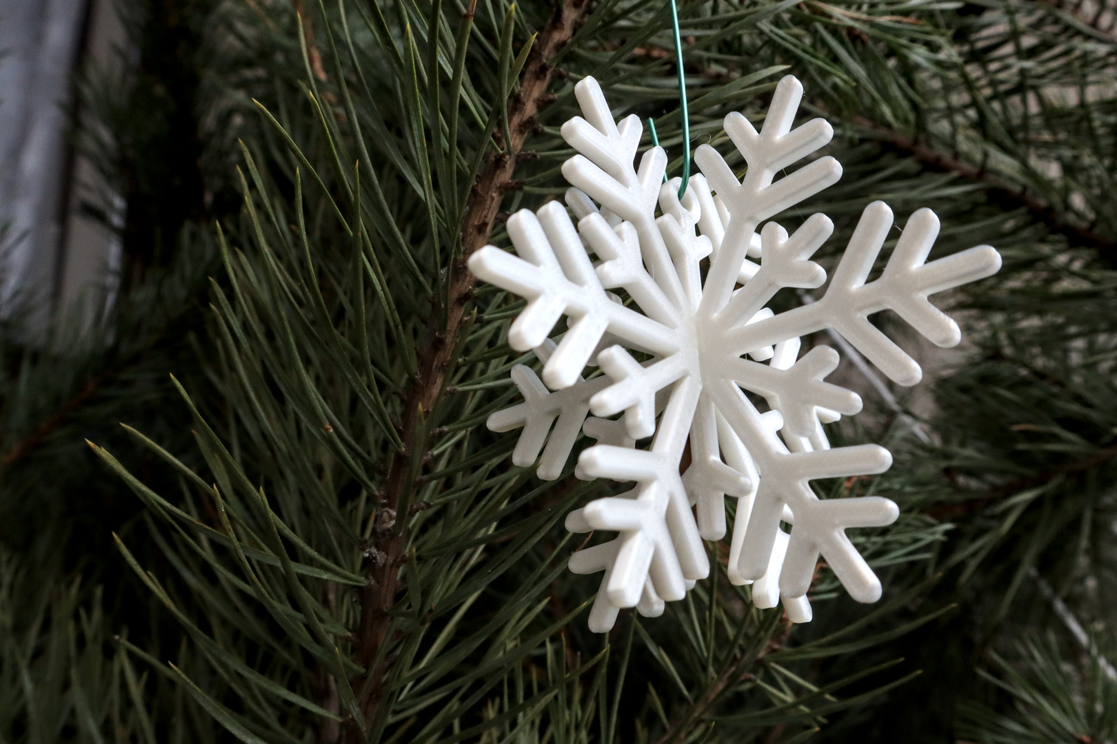 Floco de neve de Natal impresso em 3D