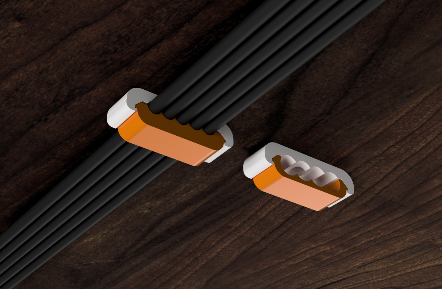 Clip Organizador de Cabos impresso em 3D