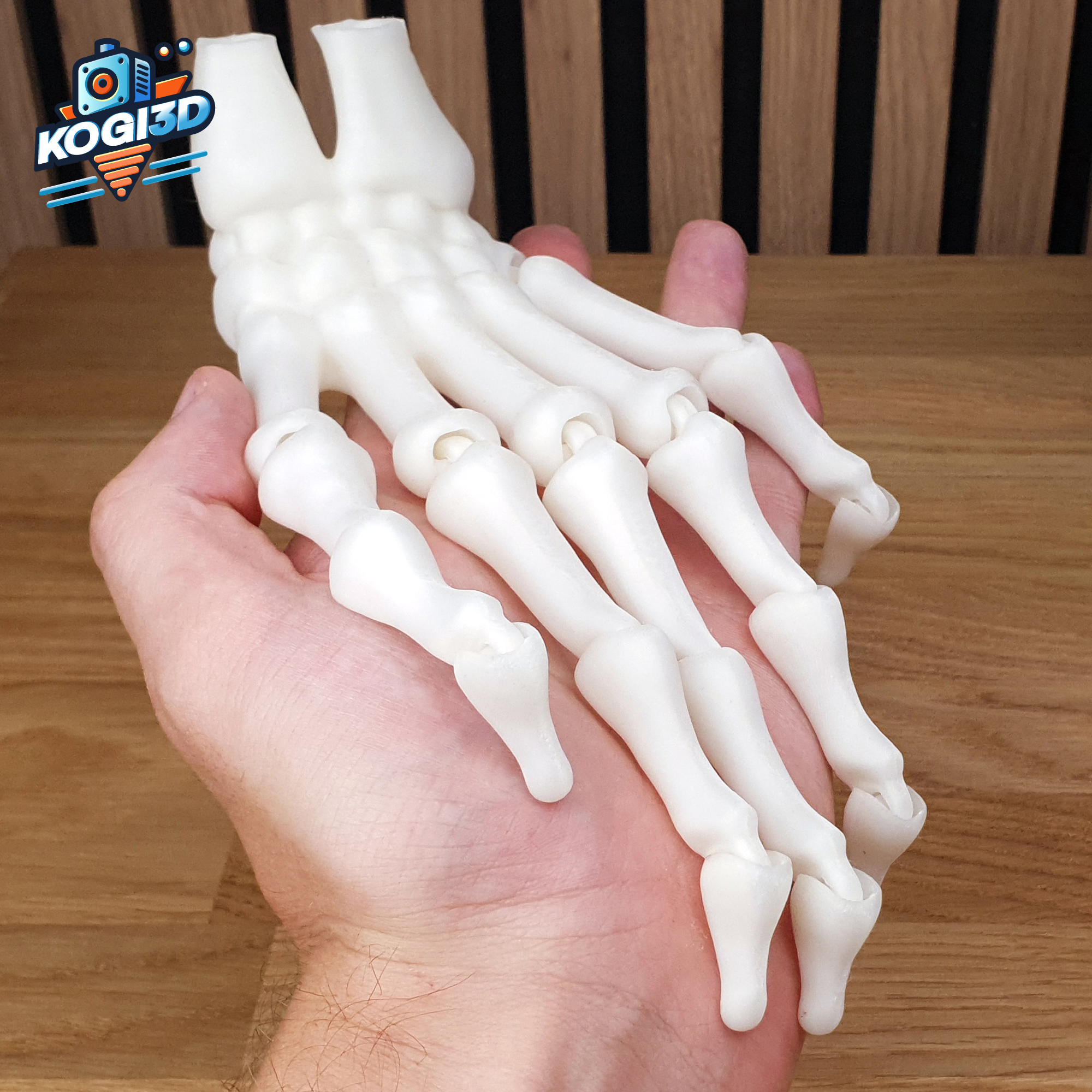 Mão de Esqueleto Articulada impresso em 3D