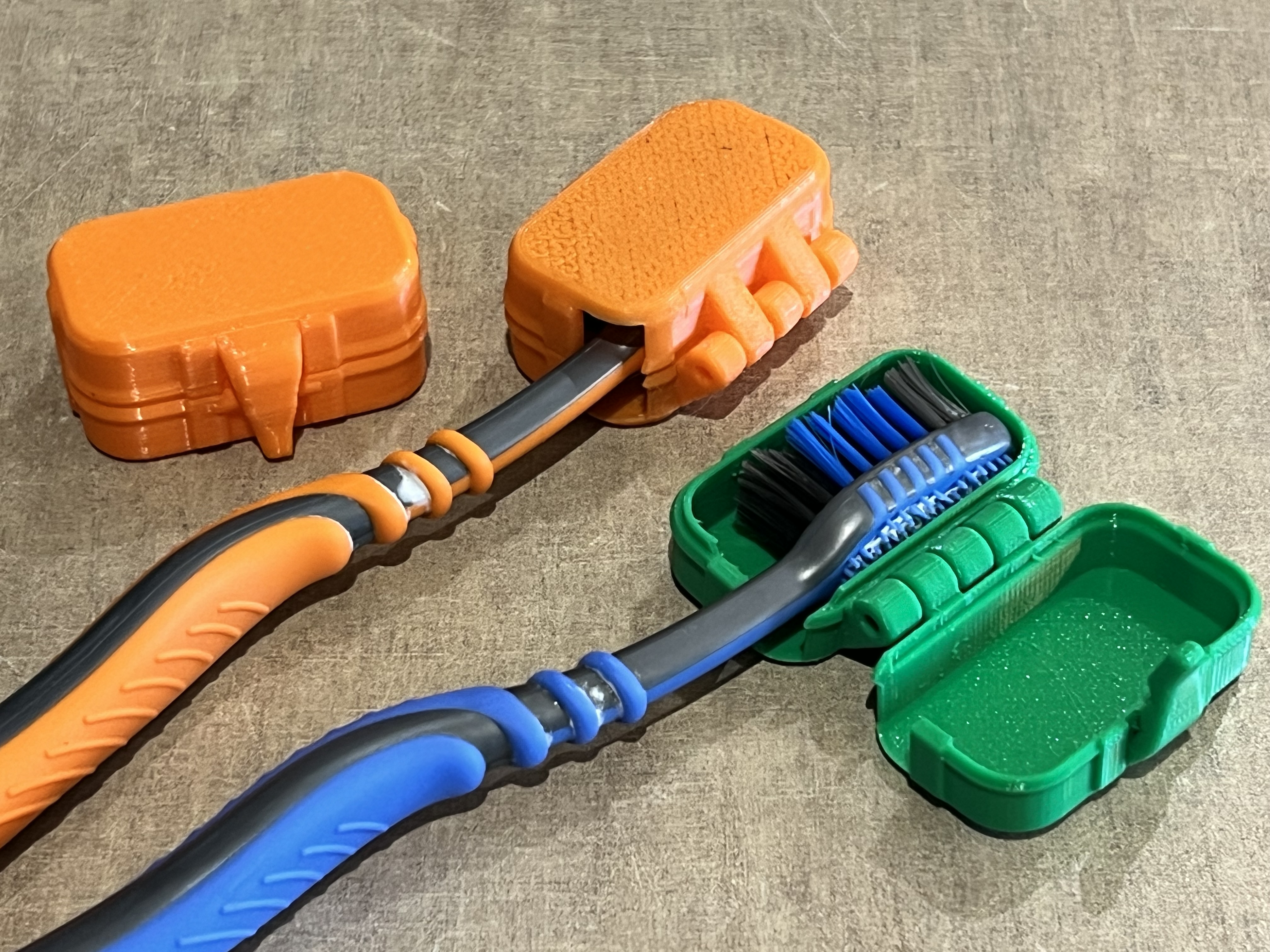 Estojo de Viagem para Escova de Dente Articulado impresso em 3D